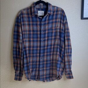 Blue and Orange flannel Shirt